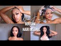 WASH DAY ROUTINE + BLOW OUT ROUTINE ON SHORT NATURAL HAIR | CURLS QUEEN CLIP-IN EXTENSIONS INSTALL