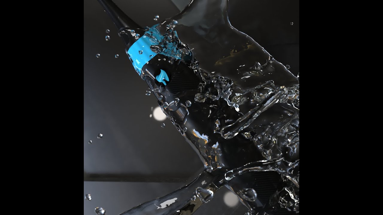3D Product Animation - Slow motion fluid simulation