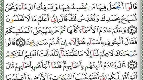 حفظ سورة البقرة-اليوم الثامن-من الاية30-33