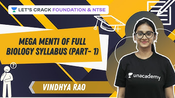Mega Menti of full Biology Syllabus (Part-1) | IOQJS 2021 | | Foundation & NTSE | Vindhya Rao