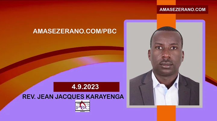 Ibiranga isengesho rigira umumaro - Rev. Jean Jacques Karayenga