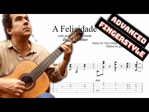 A Felicidade TAB - bossa nova fingerstyle guitar tabs (PDF + Guitar Pro)