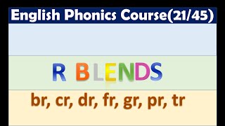 R blends (br, cr, dr, fr, gr, pr, tr) words | English Phonics Course | Lesson 21/45