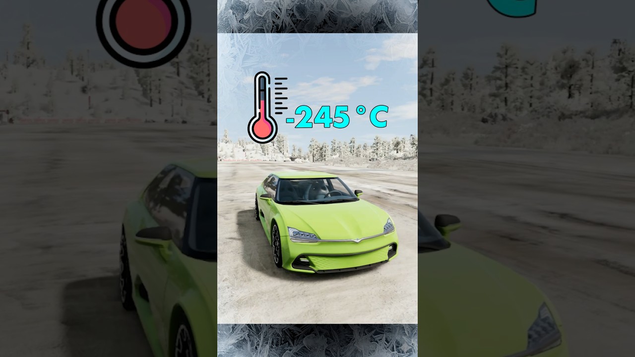 Does battery capacity drop in the cold in BeamNG.drive? #shorts