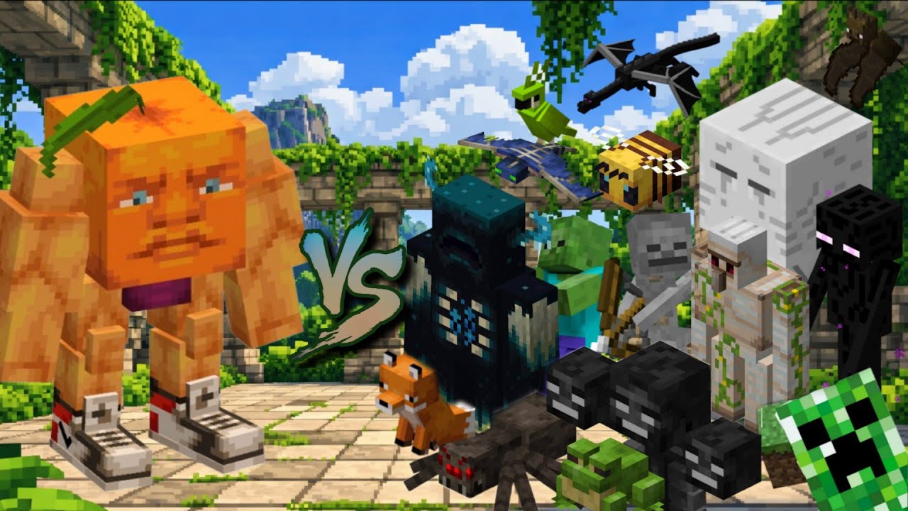 Udindin din dun madin din din dun vs EVERY Mob in Minecraft | Minecraft Mob Battle 