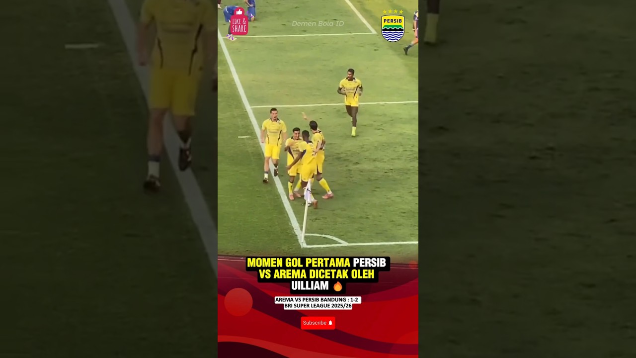 MOMEN GOL PERTAMA PERSIB DICETAK OLEH UILLIAM ASSIST ANDREW JUNG VS AREMA 