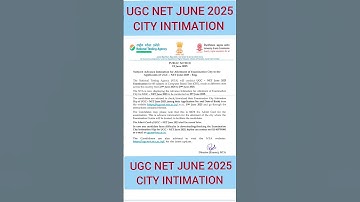 CITY INTIMATION UGC NET JUNE 2025| UGC NET JUNE 2025 UPDATE| @DrKuldeepSinghRawat| #ugcnet,#NET|