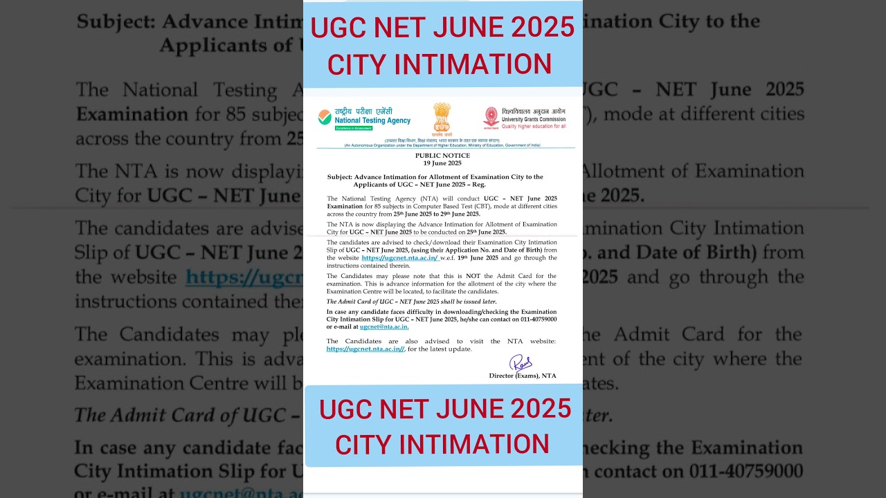 CITY INTIMATION UGC NET JUNE 2025| UGC NET JUNE 2025 UPDATE| @DrKuldeepSinghRawat| #ugcnet,#NET|