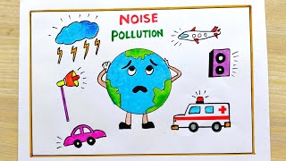 Different Types Of Noise Pollution Noise Pollution Poster Easy How To Draw Noise Pollution