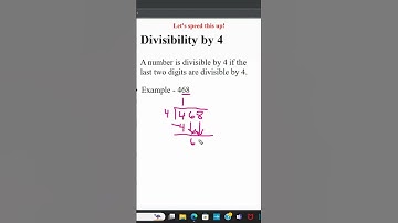 Divisibility Rule For 4 #math #mathematics #numbers