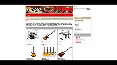 Online Musical Instrument Store in PHP | Source Code & Projects | Review