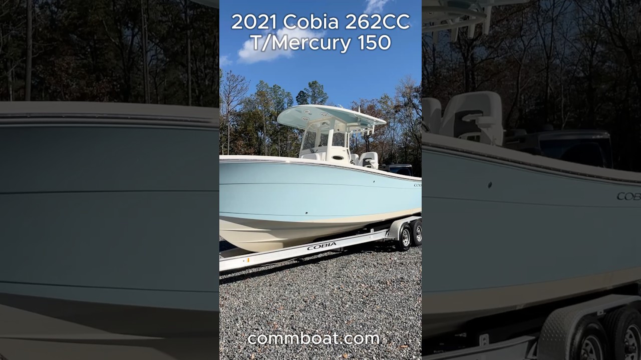 2021 cobia 262 cc. Twin Mercury 150 HP’s 513 hrs. Trailer inc. 