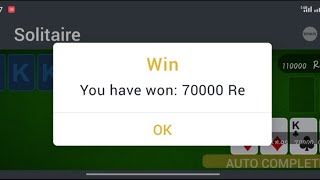 #70000 #won #1xbet #Solitaire Game screenshot 5