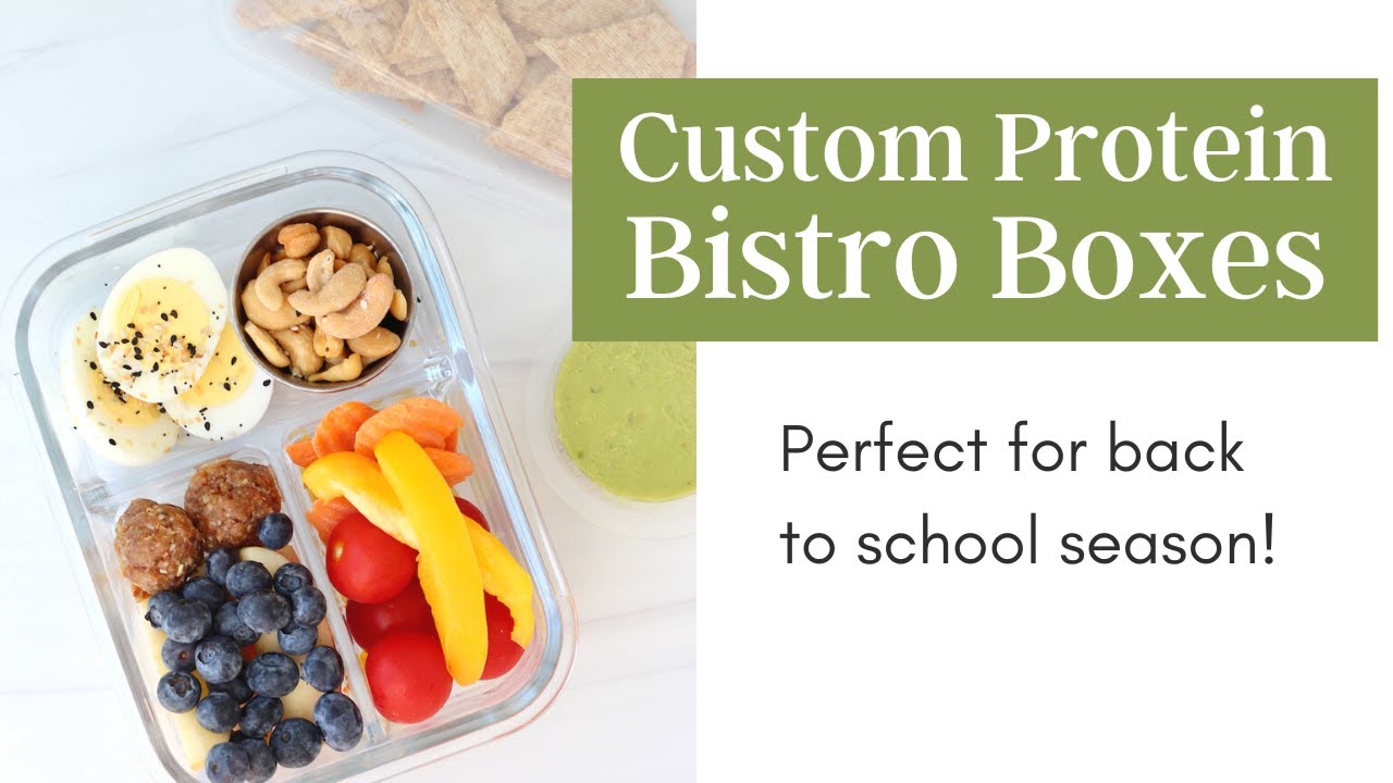 Easy Protein Bistro Snack Box - With Peanut Butter on Top