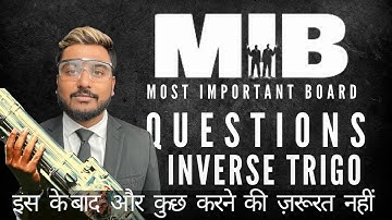 Inverse Trigonometric Functions Class 12 | Most Important Board Questions | Yash Maheshwari | CBQ