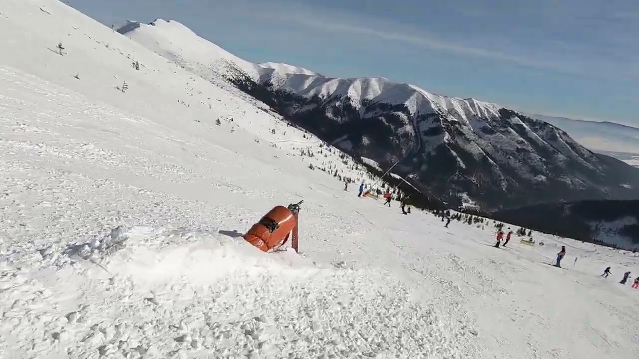 Jasna ski resort, Slovakia, the other side of the mountain, 2023 February