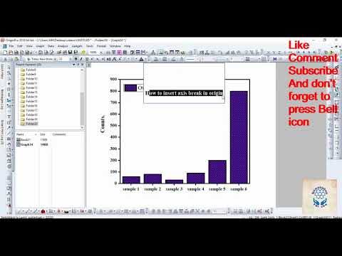 How to insert axis break in origin
