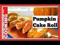 How To Make Easy Pumpkin Cake Roll From Scratch - Homemade Recipe for the Holidays! Græskar roulade
