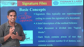Basic Concepts In Signature Files 3-2