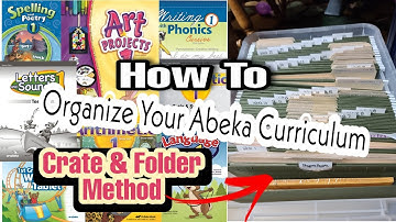 Organizing our ENTIRE Abeka Year Curriculum- Crate Method 🙂