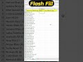 Aik Click Se Name Split! Excel Flash Fill Ka Secret Formula | 2025 MOST VIRAL TRICK
