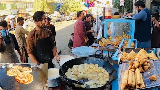 Breakfast street food in Jalalabad Afghanistan | Pakora recipe | Parata | Subha ka nashta