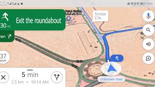 Kuwait driving with Google map navigation