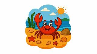 How to draw a beautiful cartoon crab
