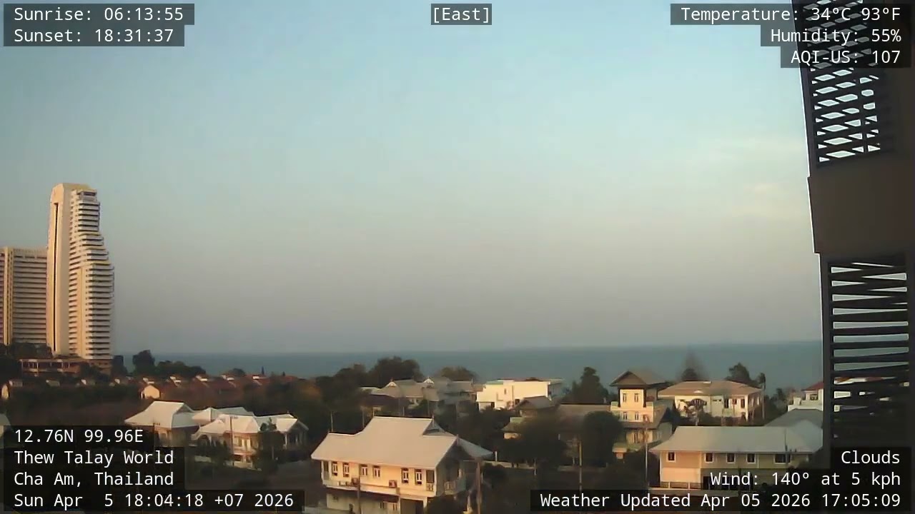 Cha Am Ocean Time Lapse Video 20260406