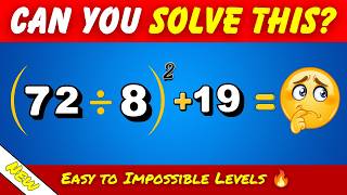 50 Math Questions That Get Harder and Harder! 🧠🔥 | Math Quiz Challenge
