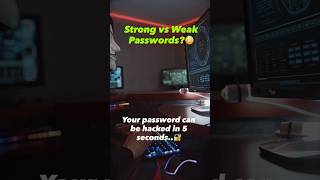 Strong vs Weak Passwords. 🔐 #cybersecurity #hack #ai #technology