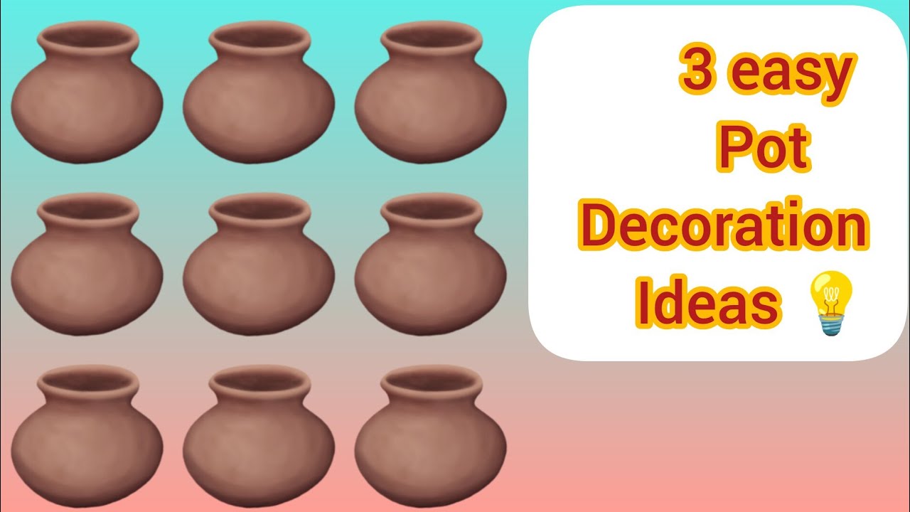 Easy Pot Painting And Decoration / Clay Art/ Pot Painting Using Clay