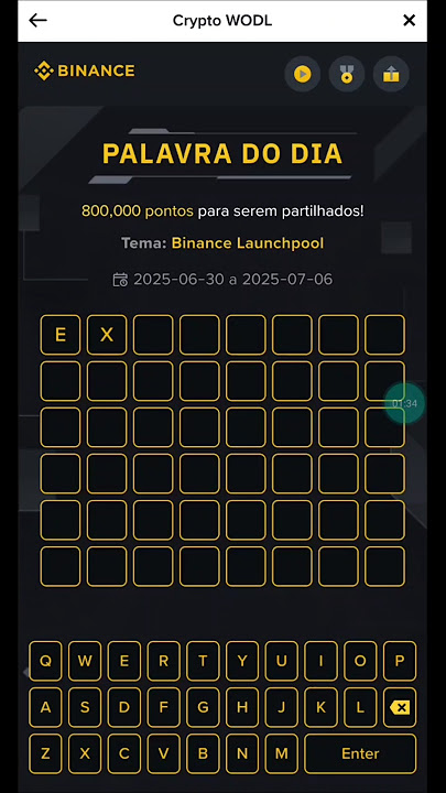 Binance -Tema Binance Launchpool com-8 letras