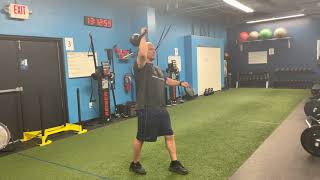 York, PA Personal Trainer | First Capital Gym | Split Stance Overhead Kettlebell Press