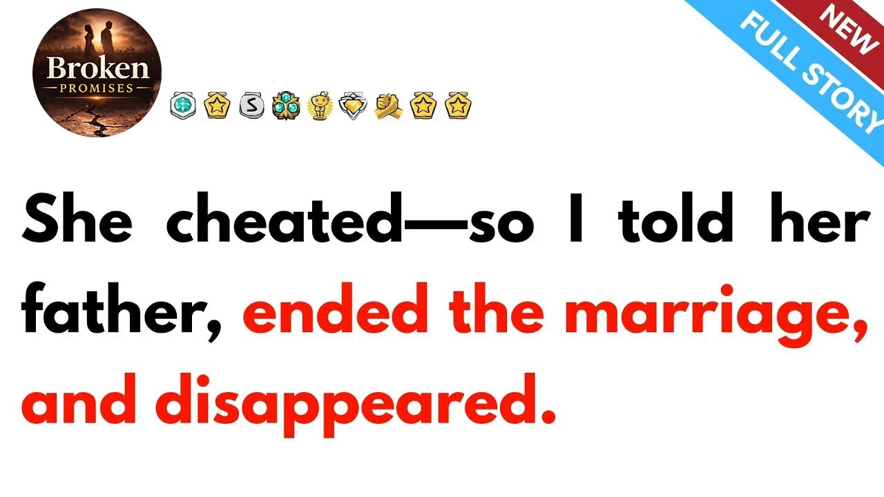 She cheated—so I told her father, ended the marriage, and disappeared
