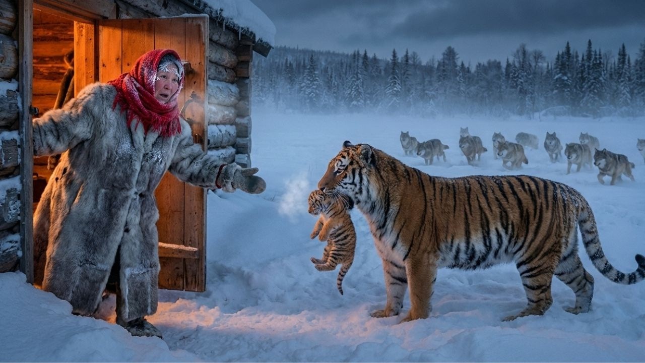 She saved a mother tiger and her cub from wolves at -71°C in Siberia. The ending?
