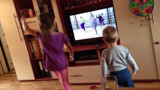 Zumba Timmy dances before TV