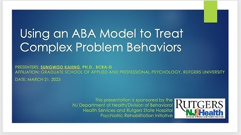 PREP Webinar: Using an ABA Model to Treat Complex Problem Behaviors