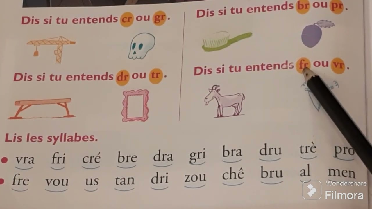 taoki pages 72 et 73 le son GR,CR,FR,VR,BR,PR apprendre à lire avec syllabes #lire #cp #vocabulaire