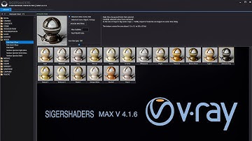 How to Install Sigershader max v4.1.6 In 3ds Max 2014 and last version l V-Ray Material Presets