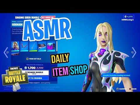 ASMR Fortnite NEW Serenade Skin! Daily Item Shop 🎮🎧 Relaxing Whispering 😴💤