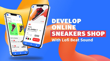 develop a online sneakrs shop web app with react , next.js , typescript , tailwind with lofi beat