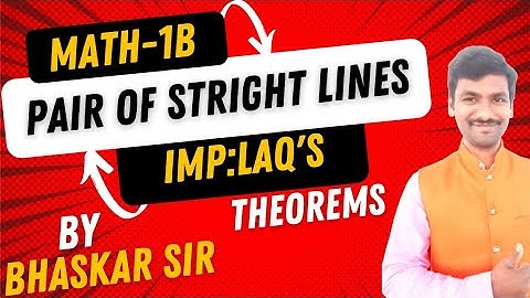 #PAIR of STRAIGHT lines, imp LAQ