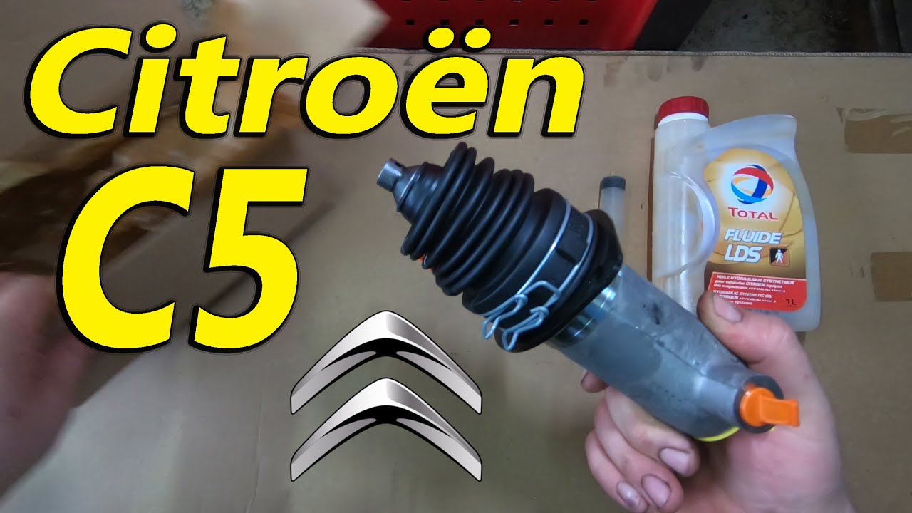 How to change rear suspension cylinder ram on a Citroen C5 I-II - YouTube
