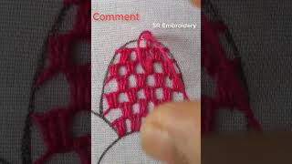 super unique decorative flower stitch tutorial #shorts #shortsvideo