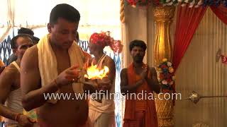 Durga Aarti during Durga Puja festival in Bihar