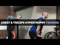 Chest &amp; Triceps Hypertrophy Training Session | Dips, Inc. Cable Fly, Triceps Pushdown