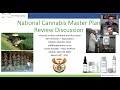 National Cannabis Master Plan - Review and Discussion