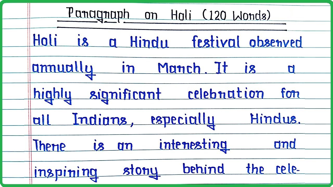 Paragraph On Holi In English Write An Paragraph On Holi Holi Par