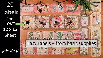 20 LABELS from ONE 12 x 12 Sheet of Paper ⭐ CREATIVE Ideas Easy
